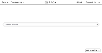 Search Archive landing page
